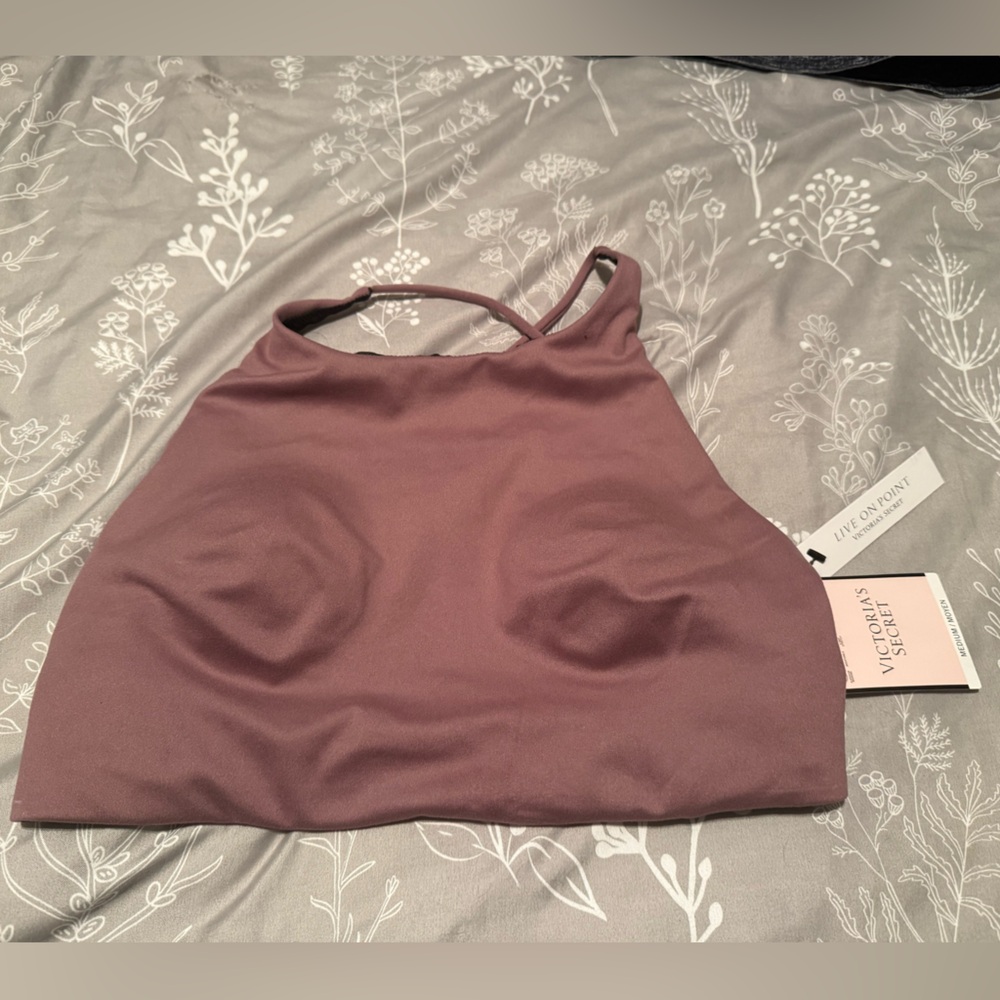 NEW WITH TAGS Victoria's Secret Mauve Bralette sexy open back with removable cup
